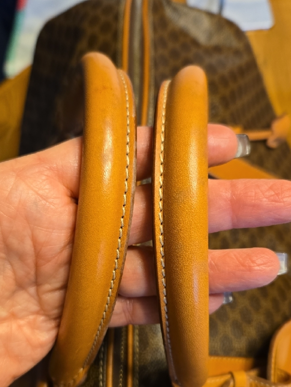 Celine Vintage Brown & Tan Coated Canvas Duffel Bag - Picture 5 of 13
